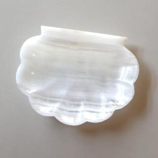 white onyx shell plate/  K