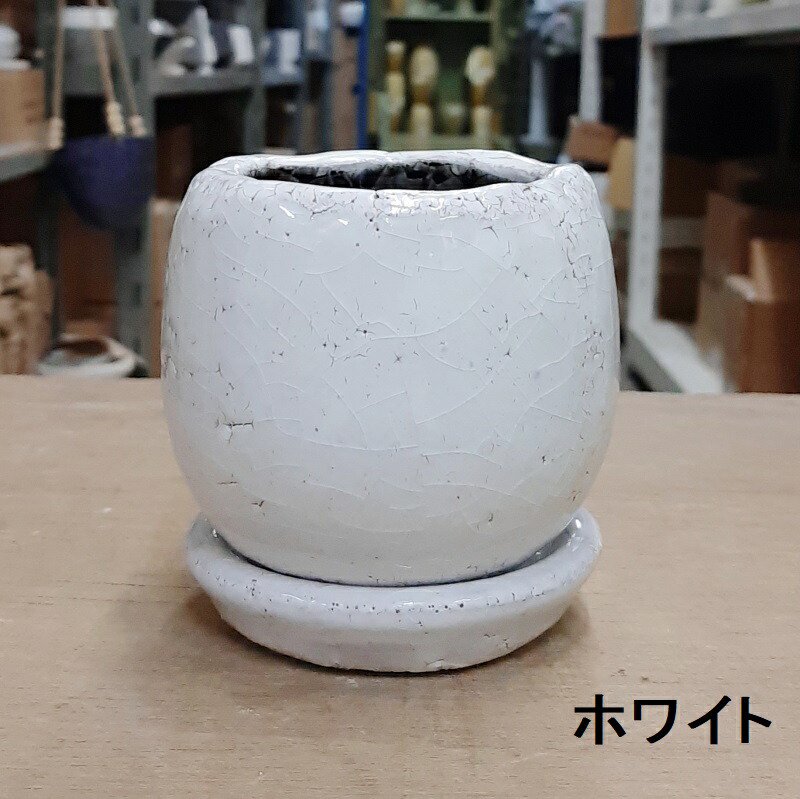 植木鉢 おしゃれ 陶器鉢 アンジェラL (5色)＜ 11.5cm 4号 穴あり