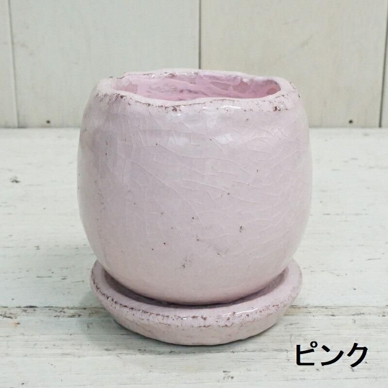 植木鉢 おしゃれ 陶器鉢 アンジェラL (5色)＜ 11.5cm 4号 穴あり