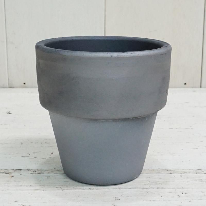 植木鉢 おしゃれ 陶器鉢 三河焼 ライフダークシルバーS＜ 9.5cm 3号