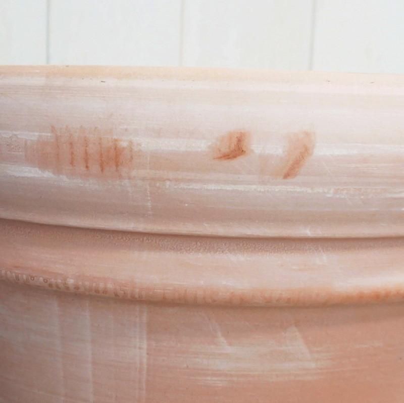 植木鉢 おしゃれ 大型 テラコッタ リムポットホワイト 2L＜ 52cm 17号