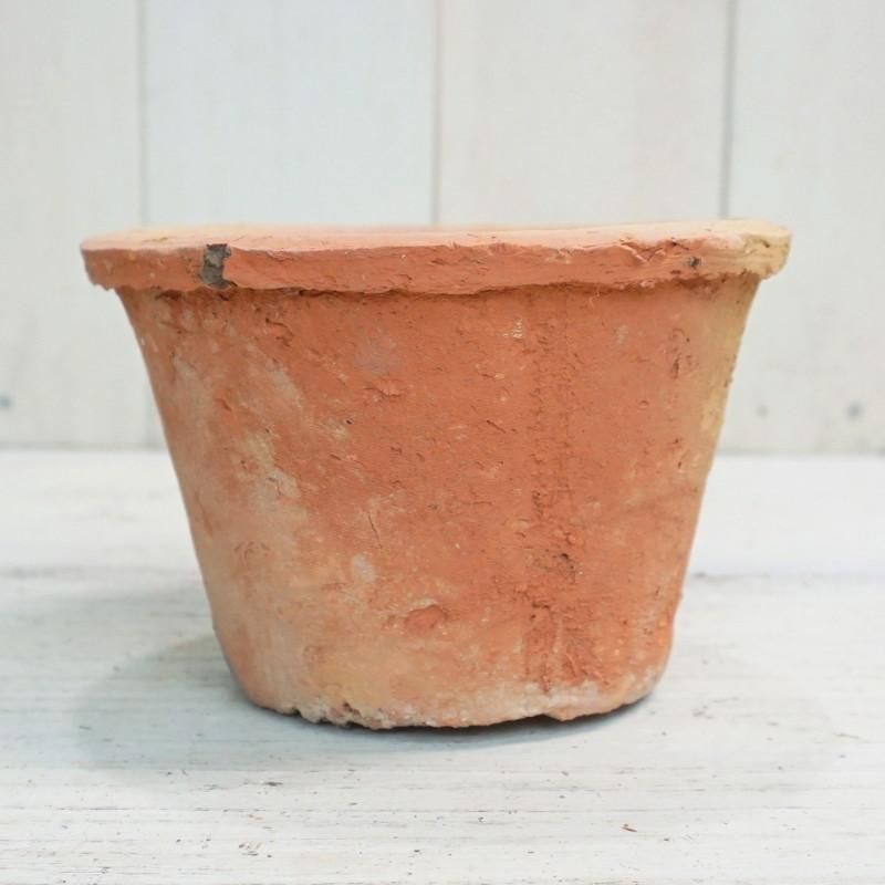 【533】リメイク鉢☆デコパージュ鉢三河焼素焼き植木鉢4.5号鉢　底穴大きめ 533】リメイク鉢☆デコパージュ鉢三河焼素焼き植木鉢4.5号鉢 底穴大きめ