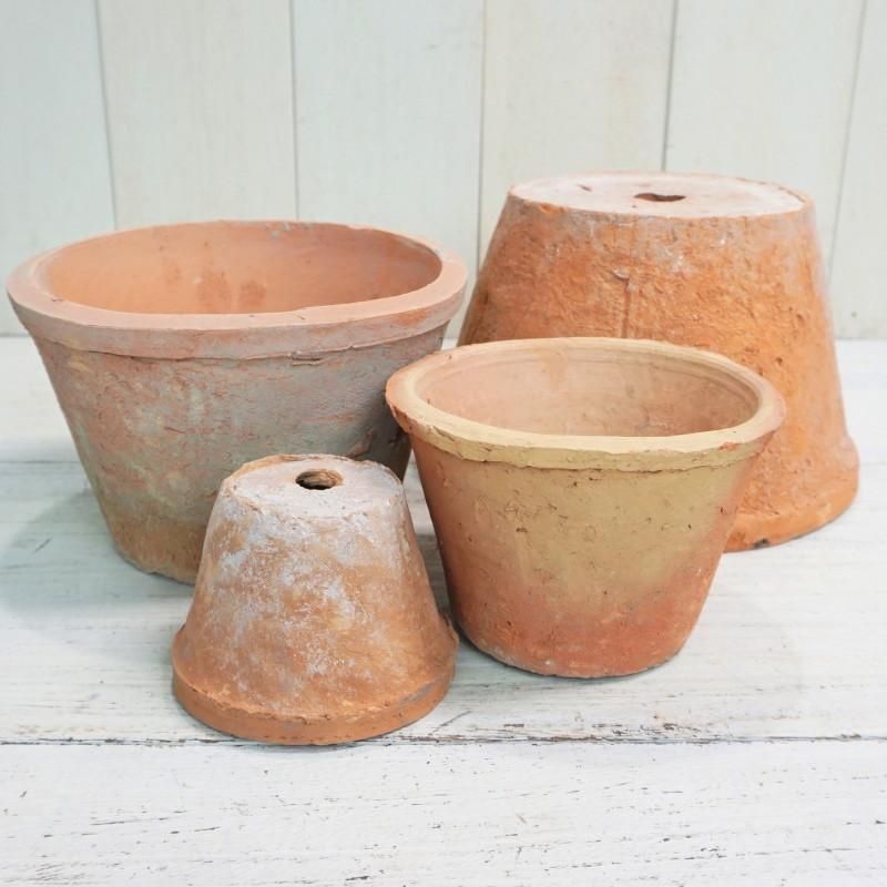 植木鉢 おしゃれ 素焼き ジャンクポット浅/P L (Re/Gy) 19cm 6号 植木鉢 おしゃれ 素焼き ジャンクポット浅/P L (Re/Gy) 19cm 6号