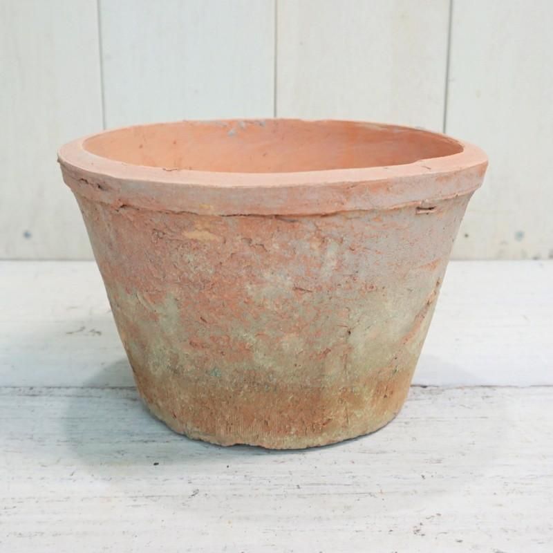 植木鉢 おしゃれ 素焼き ジャンクポット浅/P L (Re/Gy) 19cm 6号 植木鉢 おしゃれ 素焼き ジャンクポット浅/P L (Re/Gy) 19cm 6号