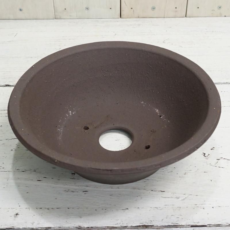 植木鉢 おしゃれ 陶器鉢 常滑焼 丸反山草深鉢T70A 3L＜ 24cm 8号