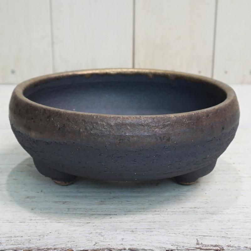 植木鉢　金彩鉢　5個セット 植木鉢 おしゃれ 和風 金彩鉄鉢 3点セットM＜ 15cm 5号 18cm 6号