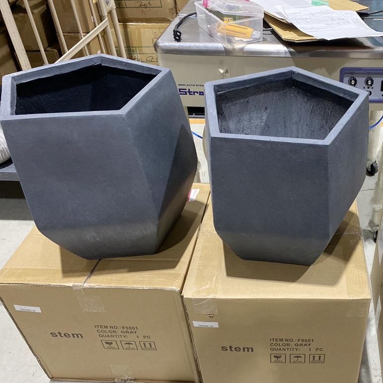 植木鉢 おしゃれ プラスチック ペンタゴン S＜ 41cm 14号 底穴