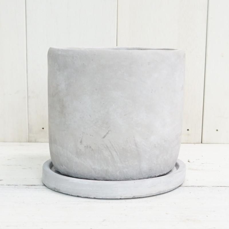 植木鉢 おしゃれ セメント コンクリシリンダー M＜ 14cm 5号 穴あり