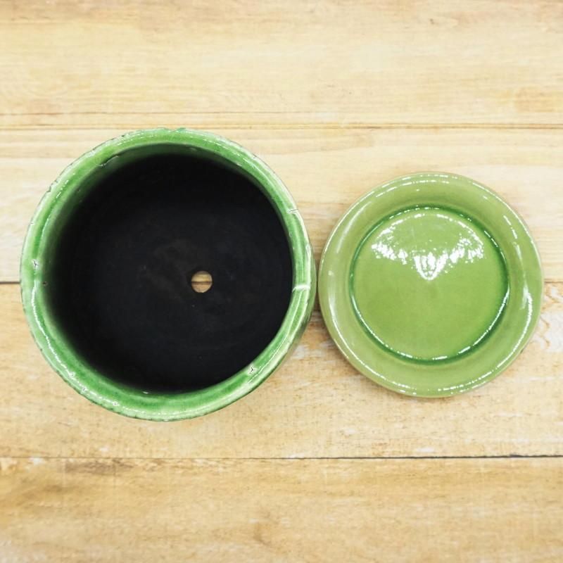 植木鉢 おしゃれ 陶器鉢 ステララウンドL(4色)＜ 16cm 5号 穴