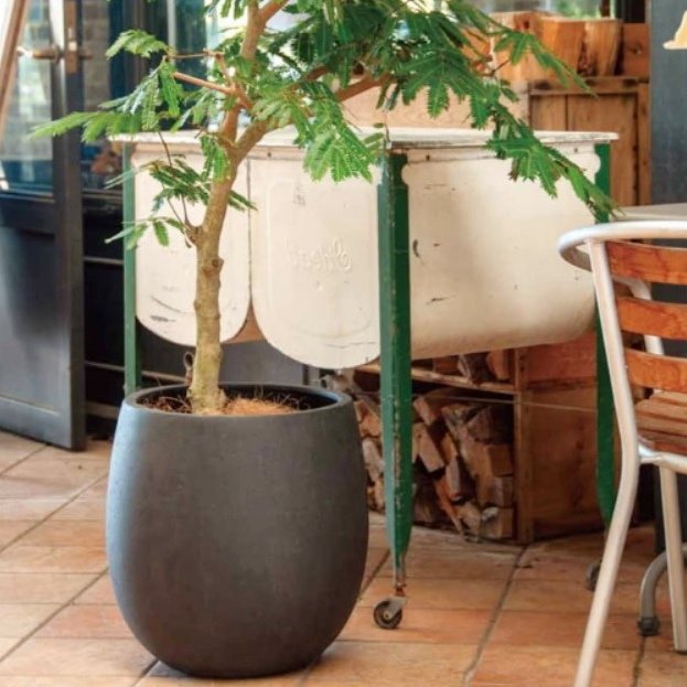 植木鉢 おしゃれ 軽い テラニアスバルーンs 30cm 10号 Frp プラスチック 軽量 底穴あり グレー ベージュ ブラウン 白 プラ