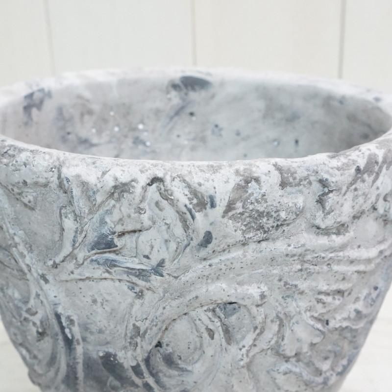 植木鉢 おしゃれ アンティーク 陶器鉢 アラベスクS＜ 17.5cm 6号