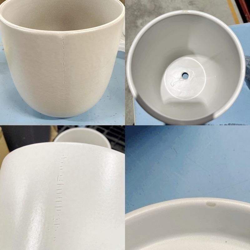 植木鉢 おしゃれ 陶器鉢 オストボール 13cm 4号 受け皿あり ホワイト