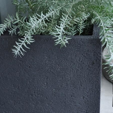 植木鉢 おしゃれ 軽い リガンデキューブM＜ 50cm 17号 ポリストーン