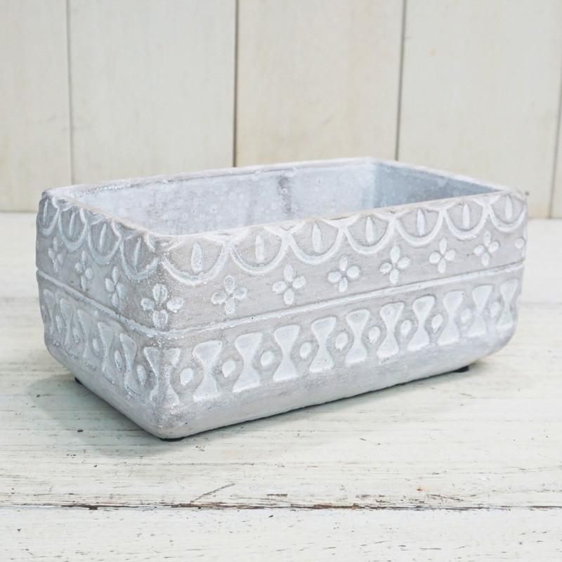 植木鉢 おしゃれ アンティーク セメント ナバホレクト＜ 19.5cm 5号 穴