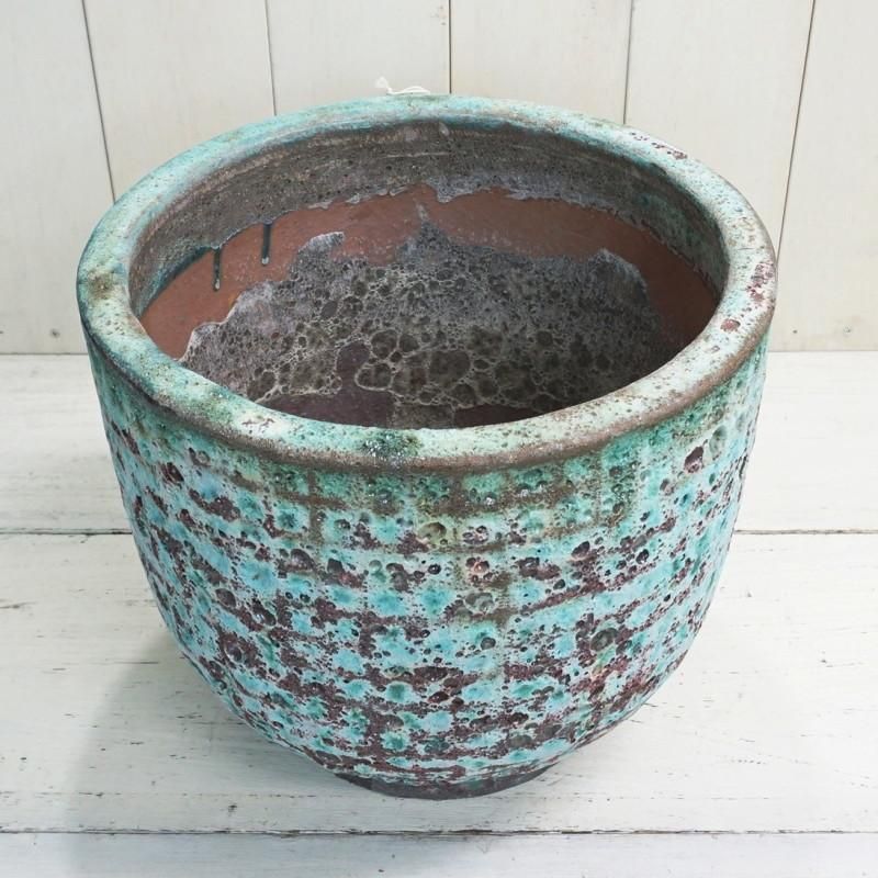 化粧鉢 植木鉢 おしゃれ アンティーク 陶器鉢 LT003M＜ 45cm 15号