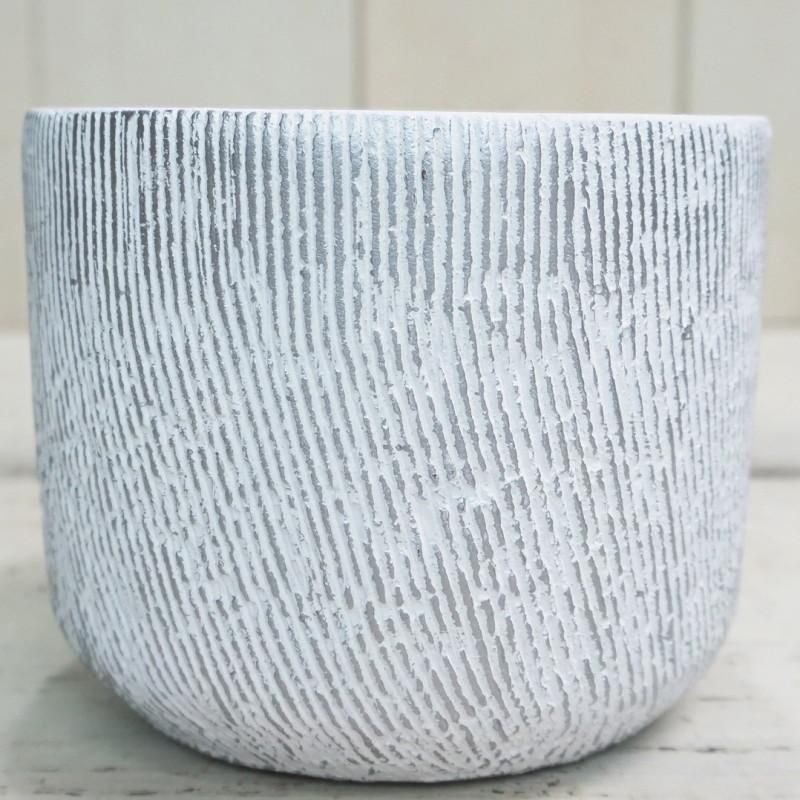 植木鉢 おしゃれ セメント ルシャS (2色) ＜ 10.6cm 3.5号 穴あり 白