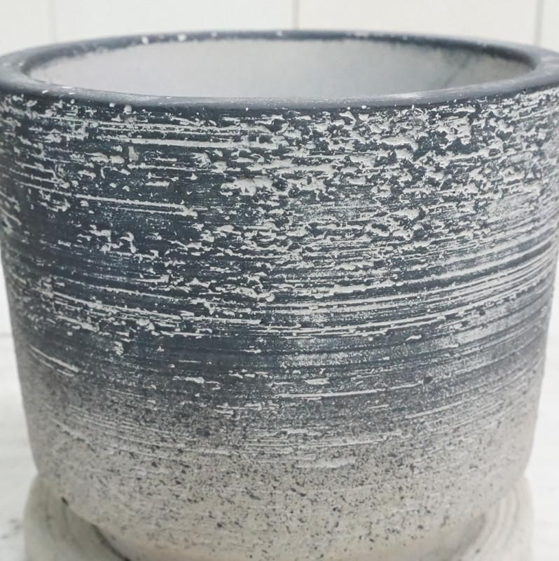 植木鉢 おしゃれ セメント テトラS＜ 12cm 4号 穴あり 受け皿