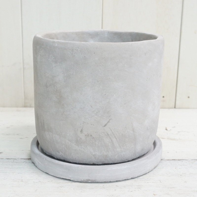 植木鉢 おしゃれ セメント コンクリシリンダー S＜ 11cm 3.5号 底穴