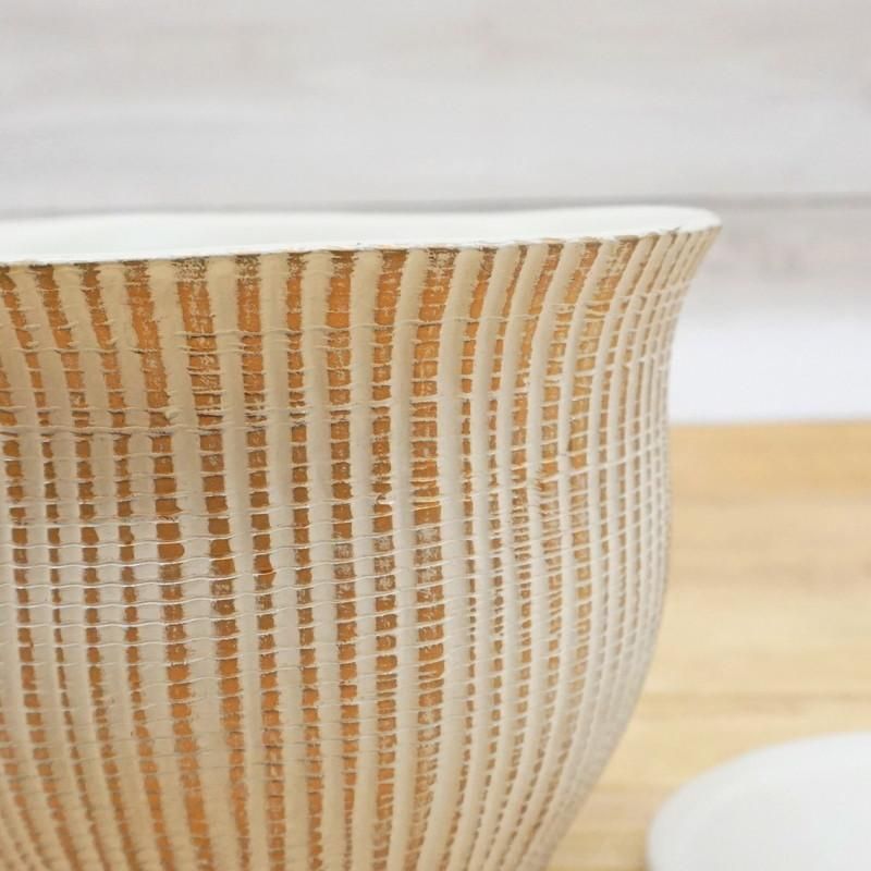 植木鉢 おしゃれ 陶器鉢 マルグリットL(2色)＜ 15.5cm 5号 穴