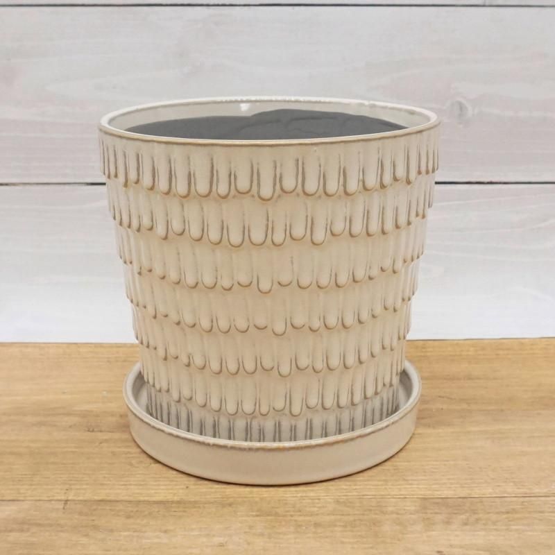 植木鉢 おしゃれ 陶器鉢 クラッツ ウロL (3色) 17cm 5.5号 穴