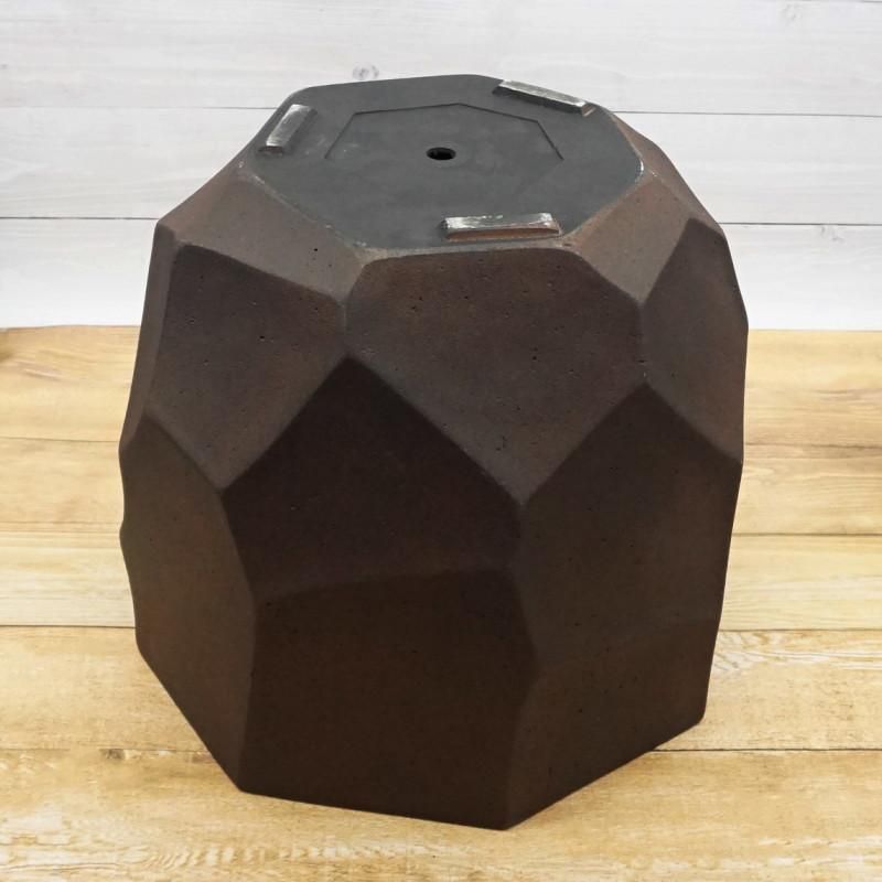 植木鉢 おしゃれ 軽い リッジS 33cm 11号 FRP グレー こげ茶 ブラウン