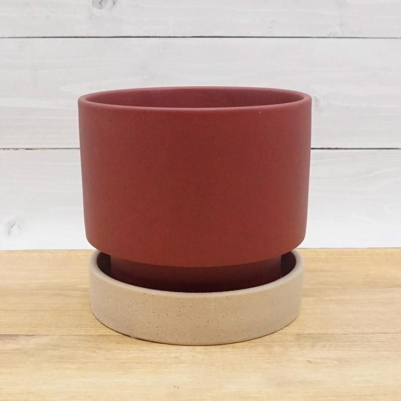 植木鉢 おしゃれ 陶器鉢 パラドックS＜ 18cm 6号 穴あり 白 ホワイト