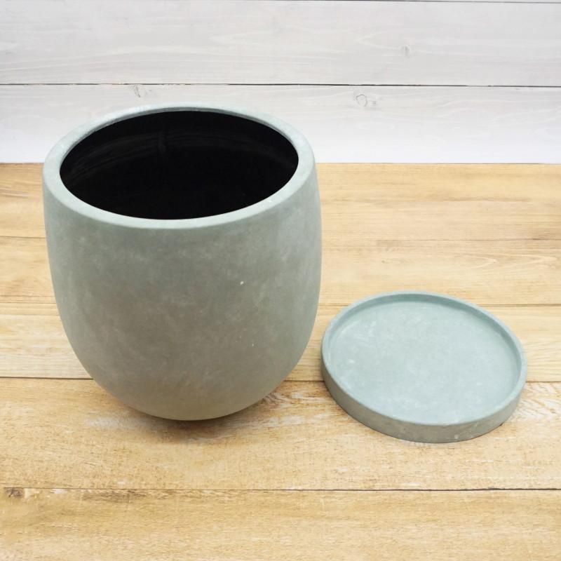 エッグさん専用 植木鉢 おしゃれ 陶器鉢 アイルエッグS＜ 22.5cm 7.5号 穴あり