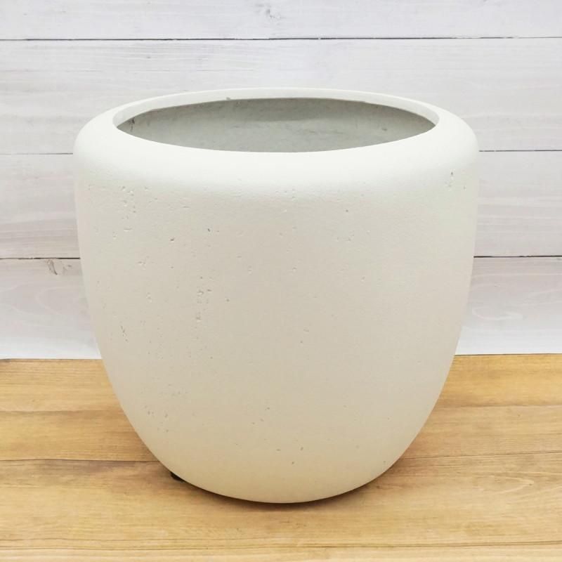 中国製　大きな鉢 植木鉢 おしゃれ 軽い カンサラ S 32cm 10.5号 底穴あり 白 黒