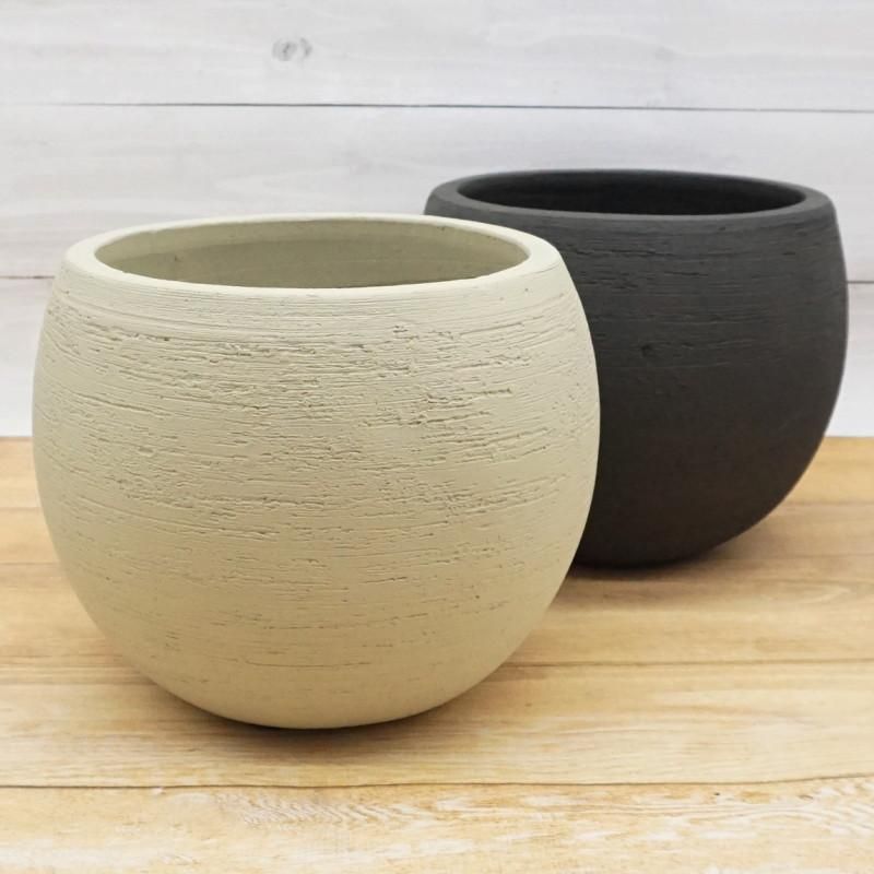 植木鉢 おしゃれ テラコッタ カイトボール 24cm 8号 アイボリー