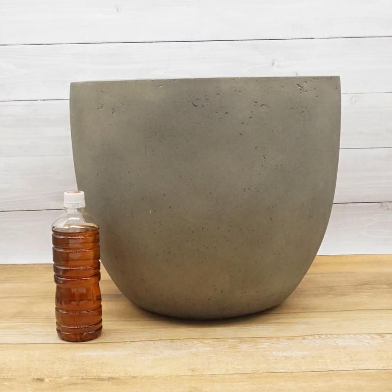 植木鉢 おしゃれ 軽い モードライトラウンドS 45cm 15号 FRP グレー