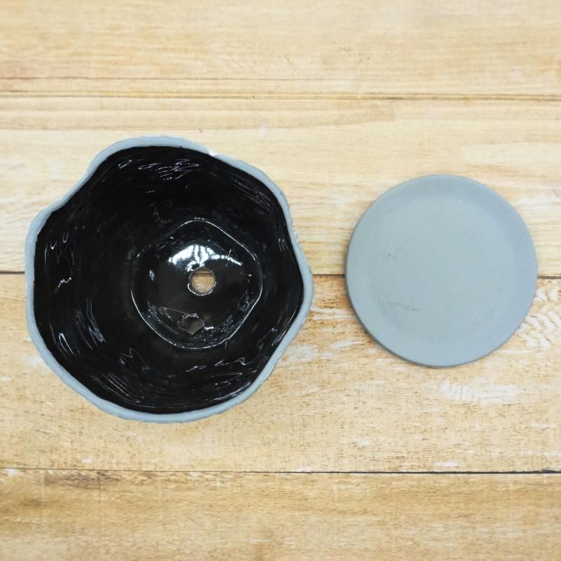 VALIEM グレー陶器鉢 収納袋付き VALIEM グレー陶器鉢 収納袋付き