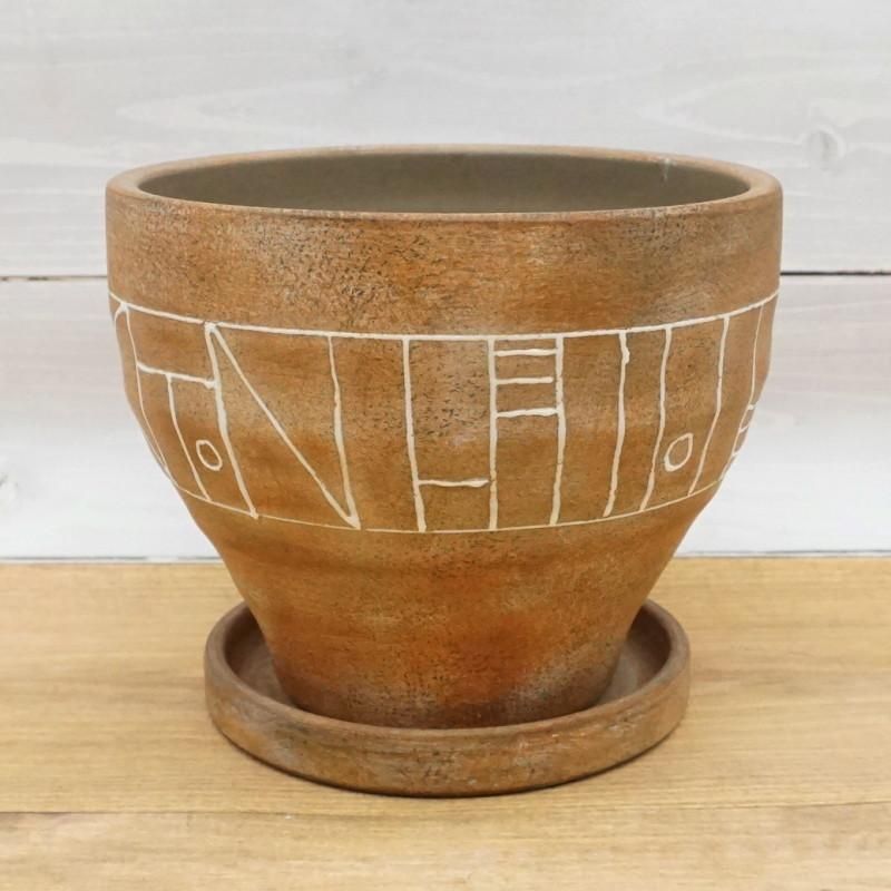 L, Mサイズ 2セット植木鉢 陶器 植木鉢 おしゃれ 陶器鉢 ミラベルL(2色)＜ 20cm 6.5号 穴あり