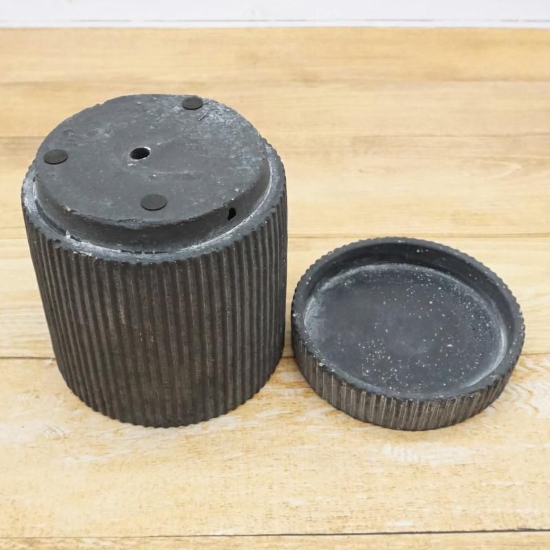 植木鉢 セメント おしゃれ カレントS(2色) 14.5cm 5号 穴あり