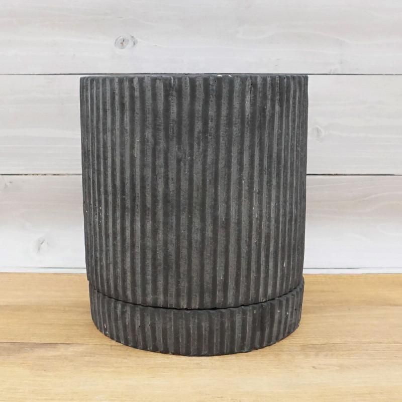 植木鉢 セメント おしゃれ カレントL(2色) 20.5cm 7号 グレー