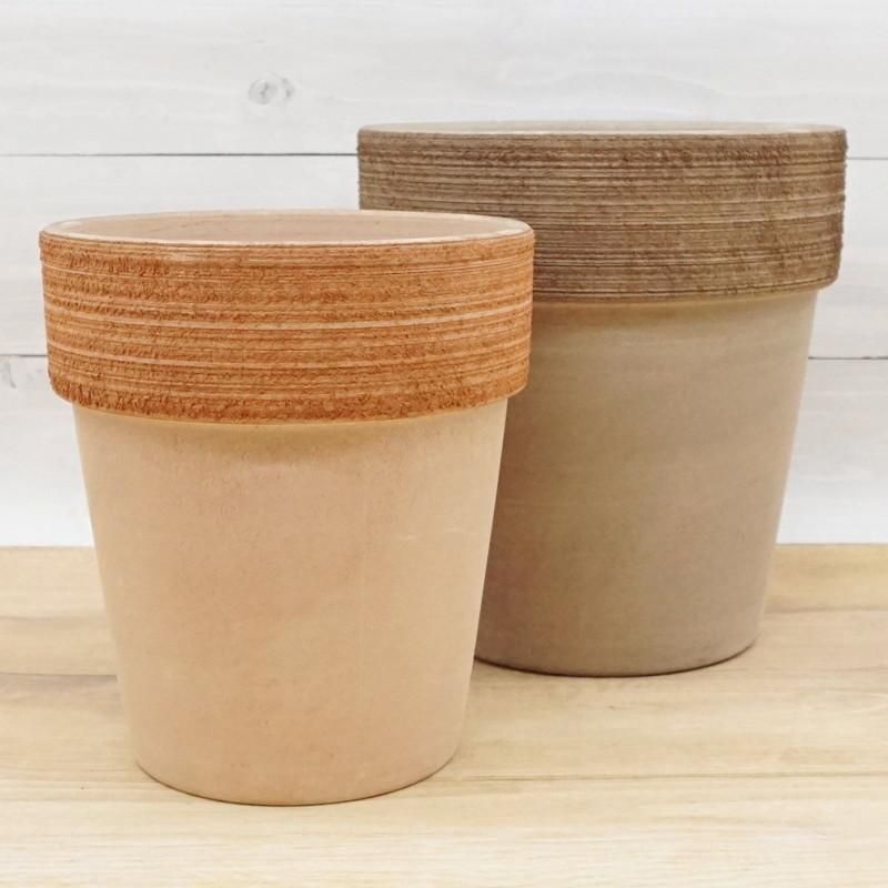 植木鉢 おしゃれ テラコッタ スクラッチアルトポットS＜ 19cm 6号 底穴