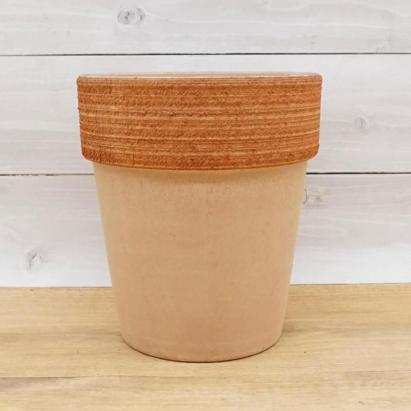 植木鉢 おしゃれ テラコッタ スクラッチアルトポットS＜ 19cm 6号 底穴