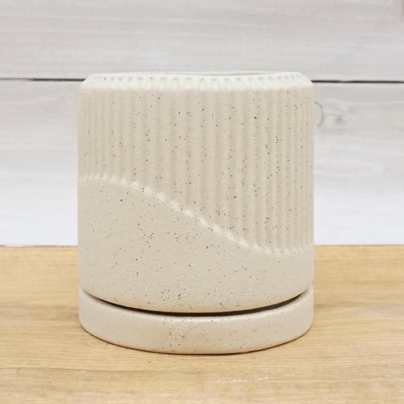 植木鉢 おしゃれ 陶器鉢 カスケードS (2色) 12cm 4号 穴あり