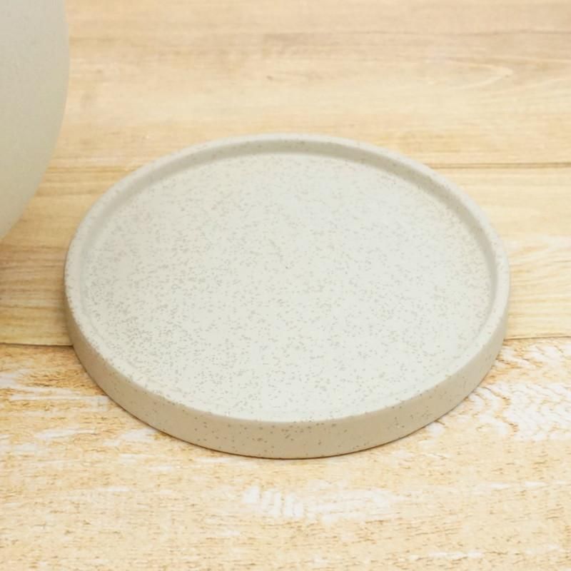 化粧鉢 植木鉢 おしゃれ 陶器鉢 オーラL (2色) 26cm 8.5号 受け皿付