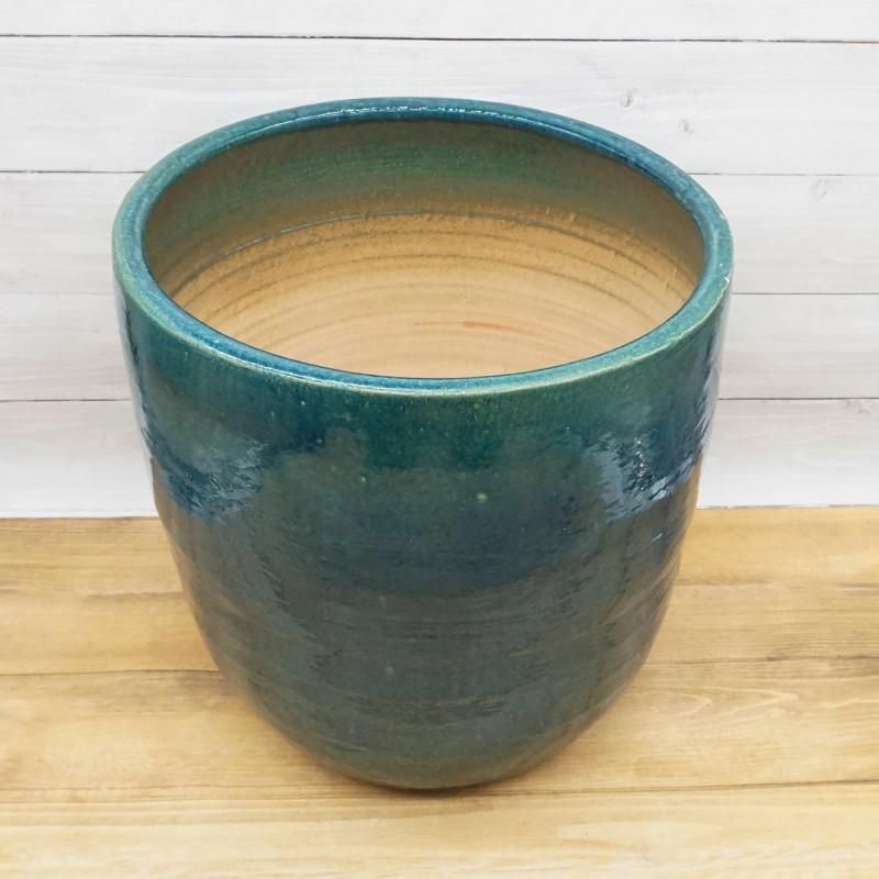 植木鉢 おしゃれ 陶器鉢 ループラウンドS(4色) 30.5cm 10号