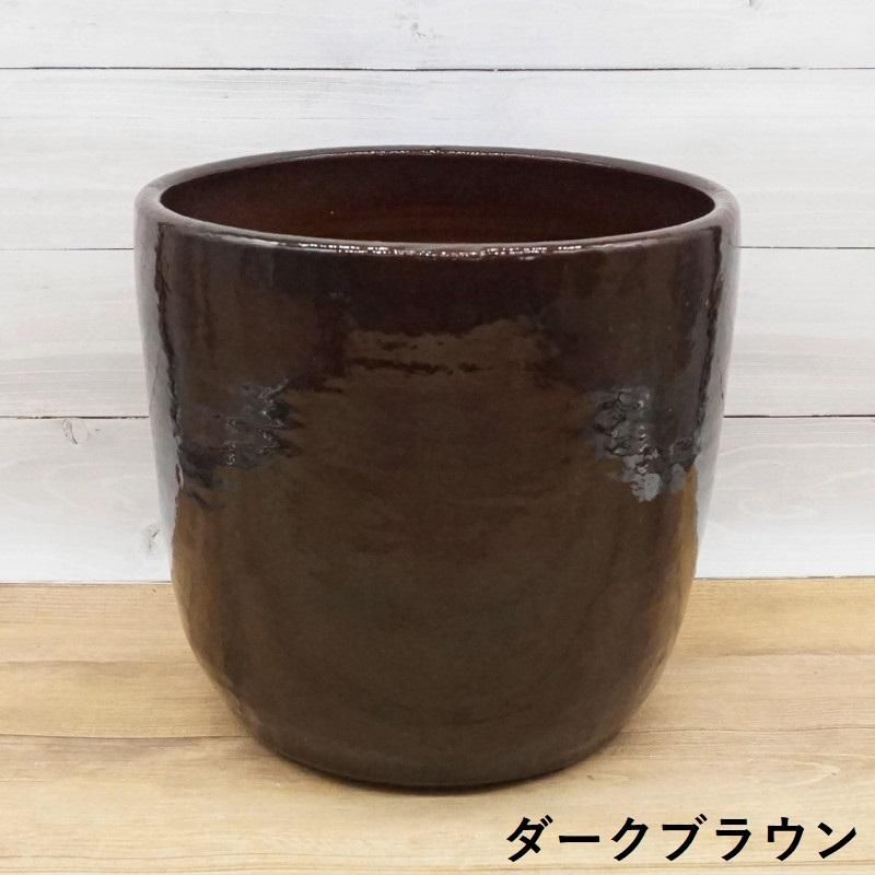 植木鉢 おしゃれ 陶器鉢 ループラウンドM(4色) 38cm 12.5号