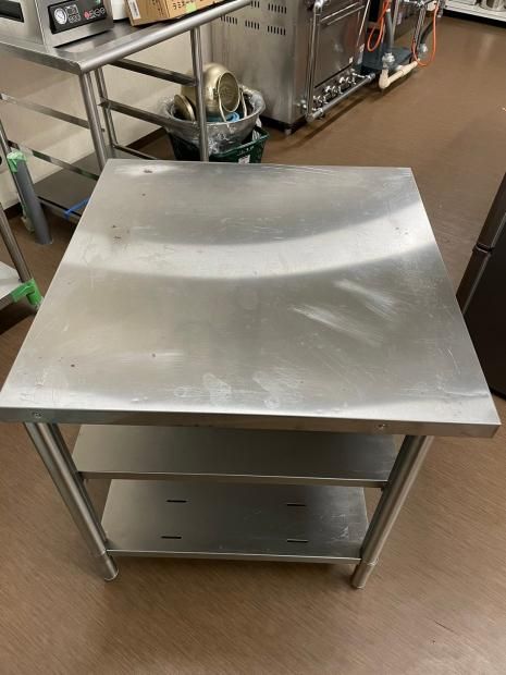 【中古】業務用　ステンレス作業台　調理台（9914） ステンレス作業台 スキマ台 業務用 調理台 キッチン台 BG付