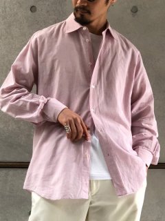 Vintage HERMS Shirt sizeL PINK late1990-early00's 6holeHButtons