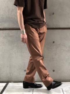 1990's Vintage Salvatore Ferragamo Cotton Straight Line Trousers TERRACOTTA color