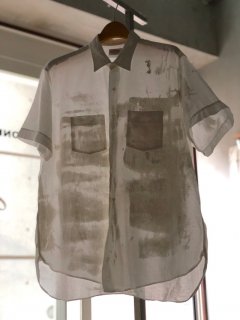 195060's Vintage White Cotton Short-sleeves Shirt ڥ