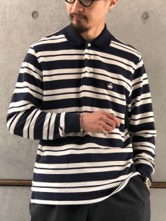 BrooksBrothers Long Sleeves Polo NAVYWHITE