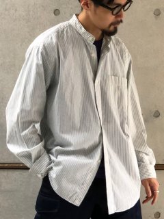 1980-90's ISSEY MIYAKE Stripes Stand-collar Shirt