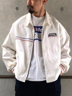 1970-80's MOPAC Vintage Tracking Drizzler Jacket WHITE
size L