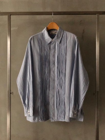 1980-90's ISSEY MIYAKE “HAI SPORTING GEAR” Pleats Stripes Shirt 