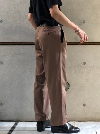 1990-00's Vintage NIKE Golf
2tucks Chino Trousers Cocoa-brown Color