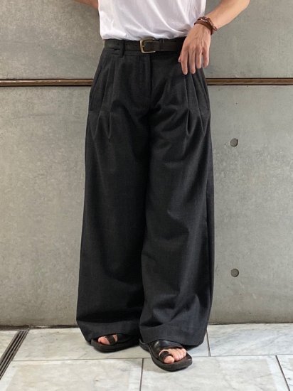 1990-00s  Vintage 3tucks Trousers / size w31inch